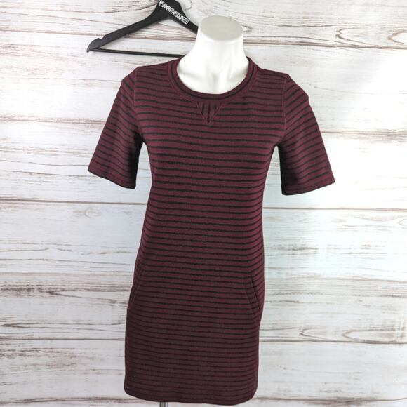 Lou & Grey Dresses & Skirts - Lou & Grey Maroon and Black Stripe Dress sz XS